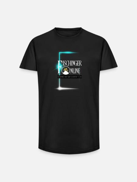 Logo Fischinger-Online large without URL - Long Fit Men's T-Shirt - black