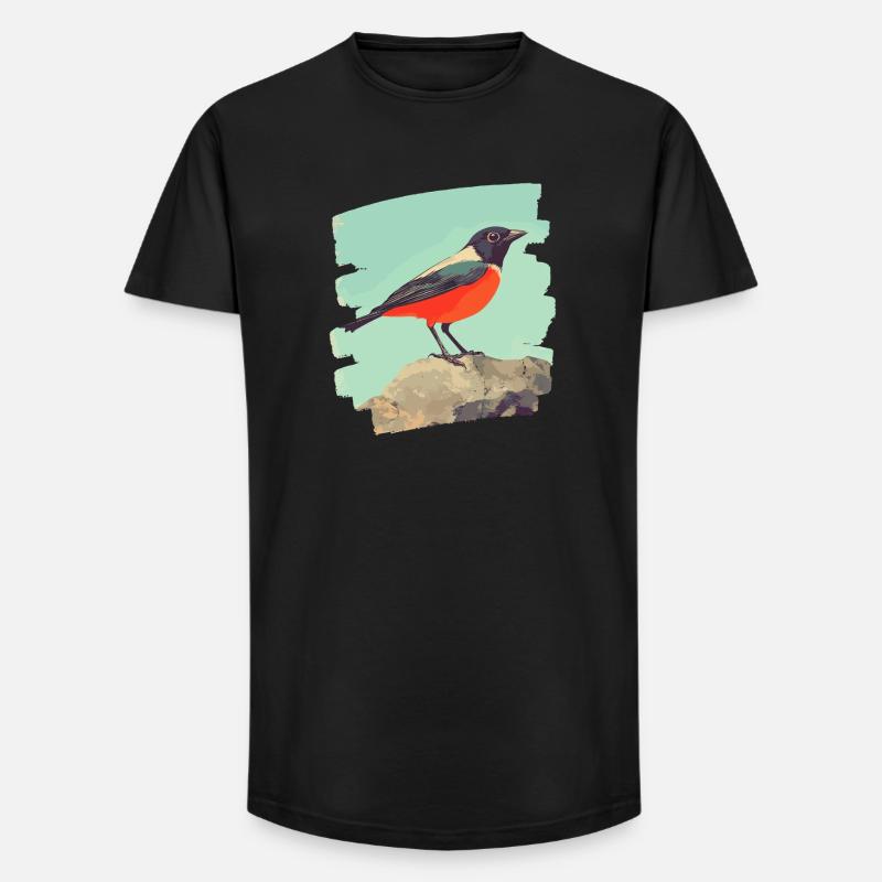 Kanarienvogel - Long Fit Männer T-Shirt - Schwarz