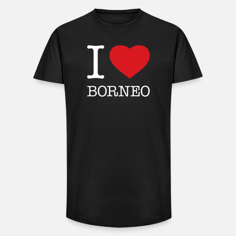 J’ADORE BORNÉO - T-shirt coupe longue homme - noir