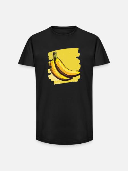 Banane - T-shirt coupe longue homme - noir
