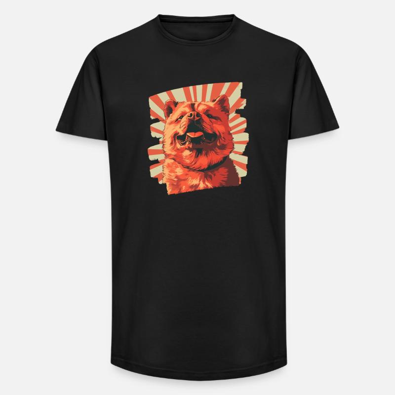 Chow Chow - Long Fit Männer T-Shirt - Schwarz