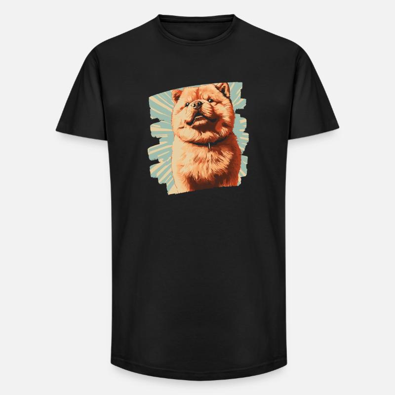 Chow Chow - Long Fit Männer T-Shirt - Schwarz