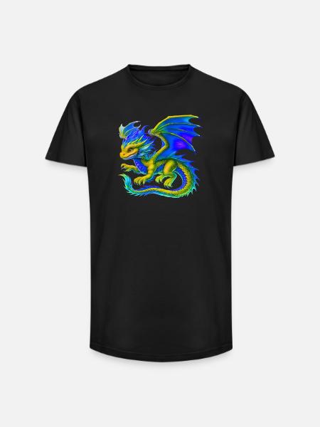 Dragon - Long Fit Men's T-Shirt - black