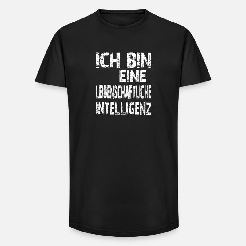KI Spruch eine leidenschaftliche Intelligenz - Long Fit Männer T-Shirt - Schwarz