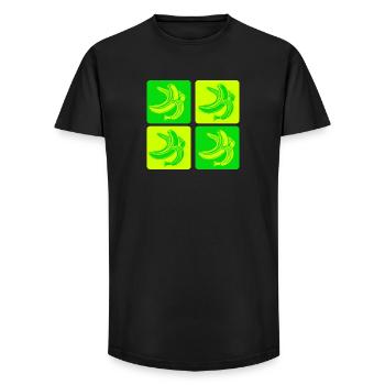 Abstrakte Bananen Pop-Art Design - Long Fit Männer T-Shirt - Schwarz - Vorne - AI Model Male 185 light (185cm)