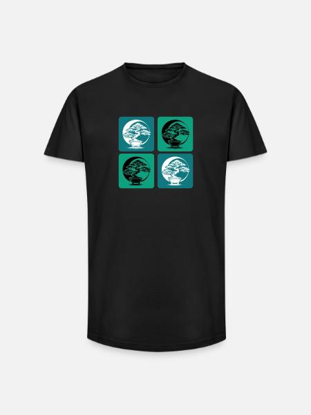 Bonsai Yin Yang - Long Fit Men's T-Shirt - black