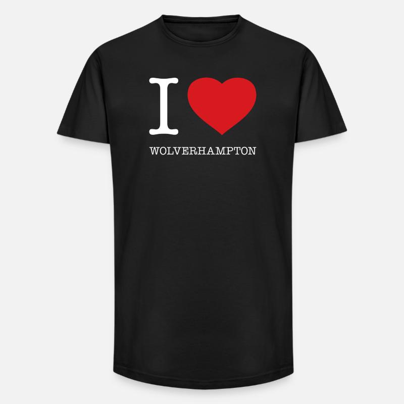 I LOVE WOLVERHAMPTON - Long Fit Männer T-Shirt - Schwarz