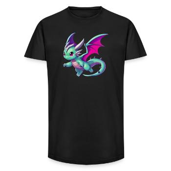 Dragon - Long Fit Men's T-Shirt - black - Front - AI Model Male 185 light (185cm)