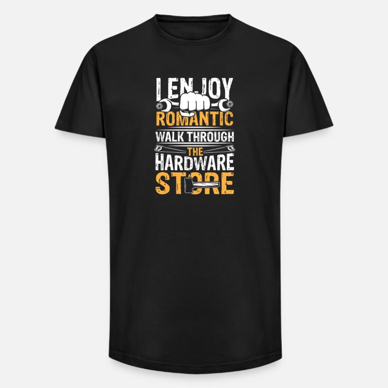 Romantic walk through hardware store - Long Fit Männer T-Shirt - Schwarz