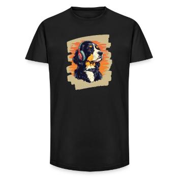 Entlebucher Mountain Dog - Long Fit Men's T-Shirt - black - Front - AI Model Male 185 light (185cm)