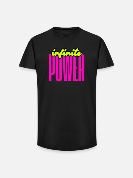 Unendliche Power - Long Fit Männer T-Shirt - Schwarz