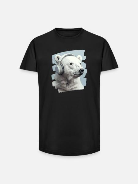 Polar bear - Long Fit Men's T-Shirt - black