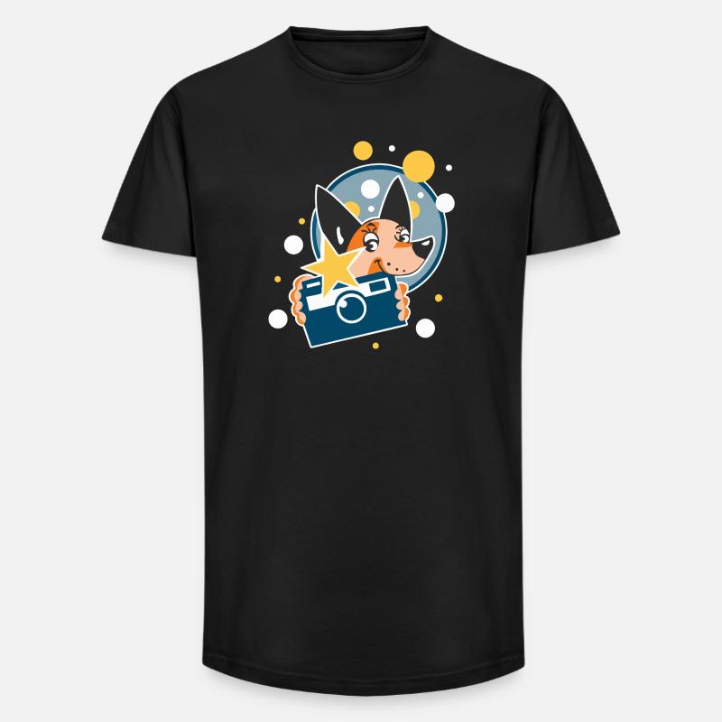 Hundefotograf - Long Fit Männer T-Shirt - Schwarz