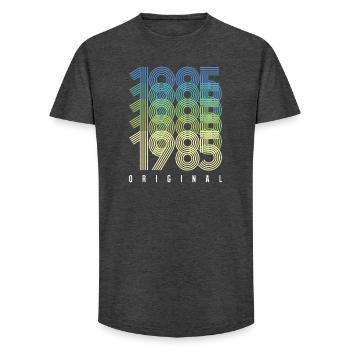 Concentric Year Rings 1965 2015 - Long Fit Men's T-Shirt - charcoal grey - Front - AI Model Male 185 light (185cm)