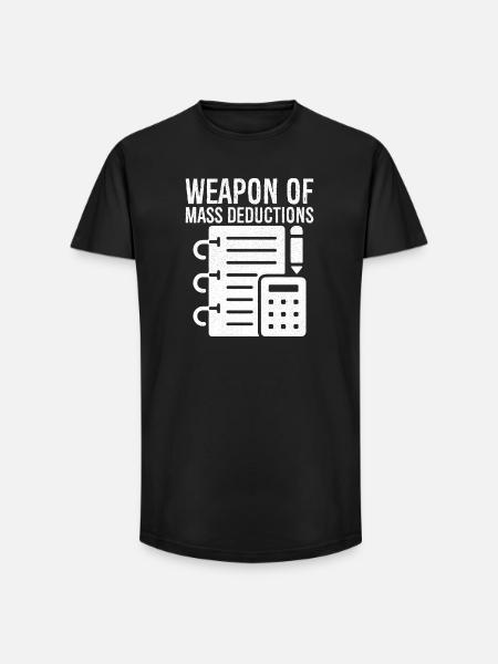 weapon of mass deductions calculator - Long Fit Men's T-Shirt - black