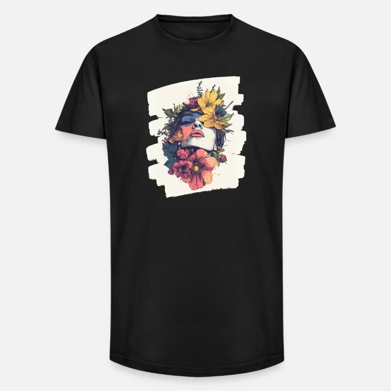 Spring Spring Beginning Flowers - Long Fit Men's T-Shirt - black