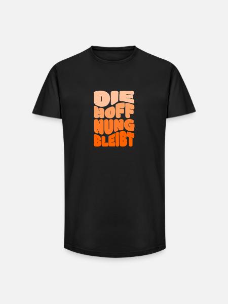 Christlich Die Hoffnung Bleibt Botschaft - Long Fit Männer T-Shirt - Schwarz