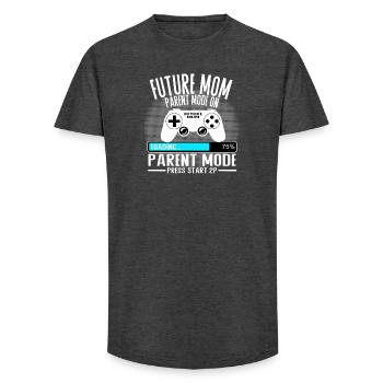 Future Mom – Parent Mode On - Long Fit Männer T-Shirt - Anthrazit - Vorne - AI Model Male 185 light (185cm)