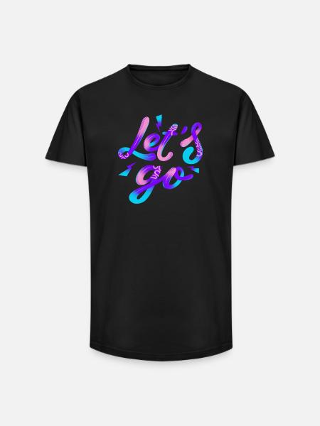 Let’s Go – Neon Power - Long Fit Männer T-Shirt - Schwarz