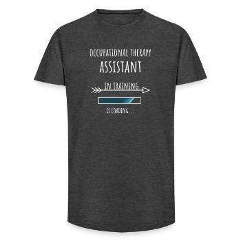 Occupational Therapy Assistant in Training Profession - Long Fit Men's T-Shirt - charcoal grey - Front - AI Model Male 185 light (185cm)