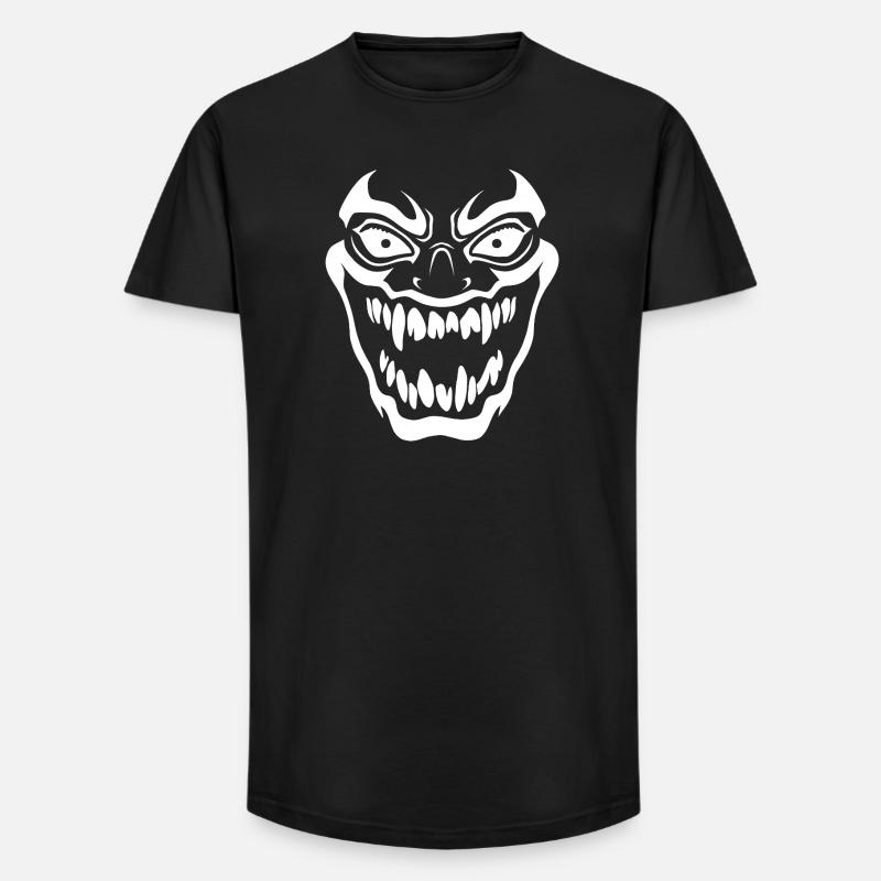 Bold Horror Maske - Long Fit Männer T-Shirt - Schwarz