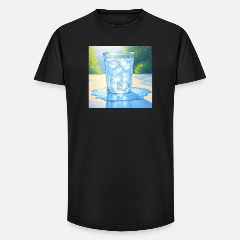 Ein Eis in der Sonne - Long Fit Männer T-Shirt - Schwarz