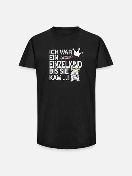 Einzelkind war gestern – Schwester kam! - Long Fit Männer T-Shirt - Schwarz