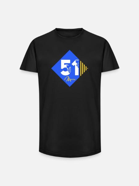 51 - Long Fit Men's T-Shirt - black