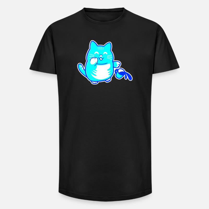Witzbold-Katze - Long Fit Männer T-Shirt - Schwarz