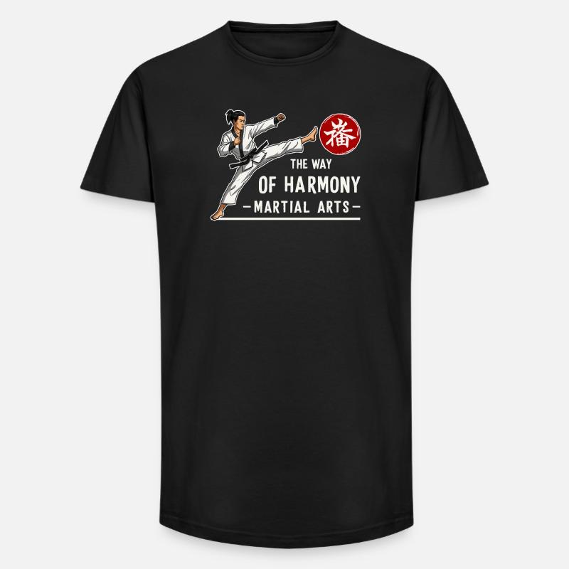 Kampfkunst - Long Fit Männer T-Shirt - Schwarz