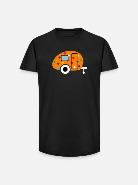 Caravan only confetti white - Long Fit Men's T-Shirt - black