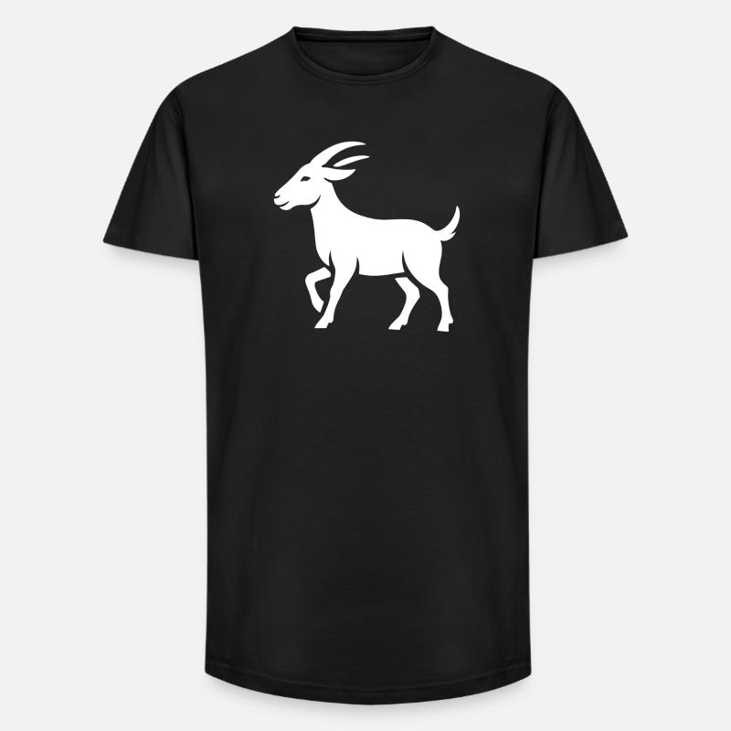 Geißbock - Long Fit Männer T-Shirt - Schwarz