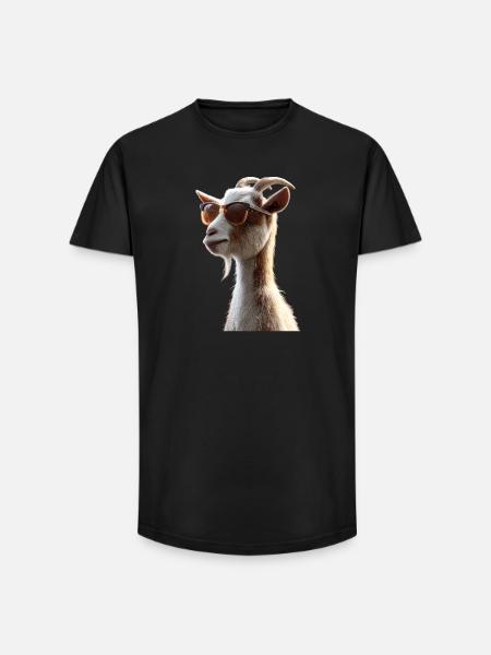 Geit Binnenlandse Geit Steenbok Geit Geit Schattige Geiten - Heren T-shirt met lange pasvorm - zwart
