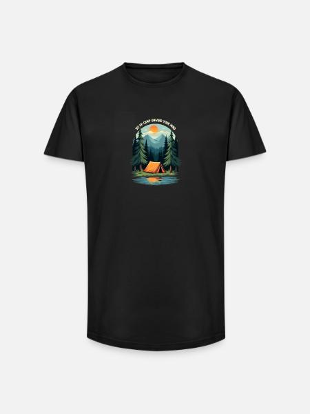 Camping Love - relax your mind - Long Fit Men's T-Shirt - black