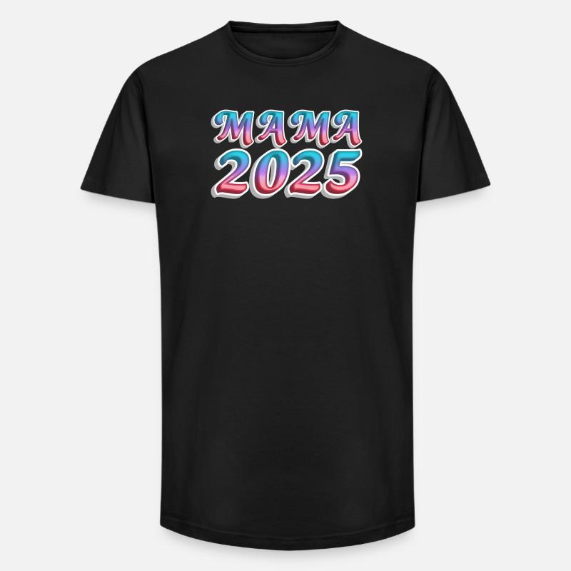 Mama 2025 Farbexplosion - Long Fit Männer T-Shirt - Schwarz