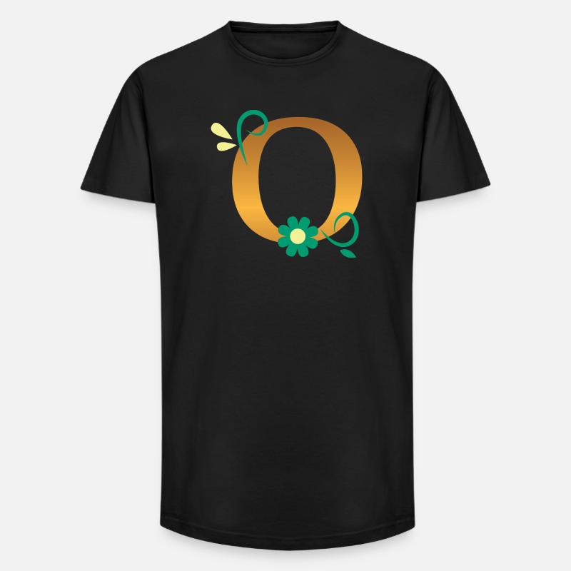 O - Long Fit Männer T-Shirt - Schwarz