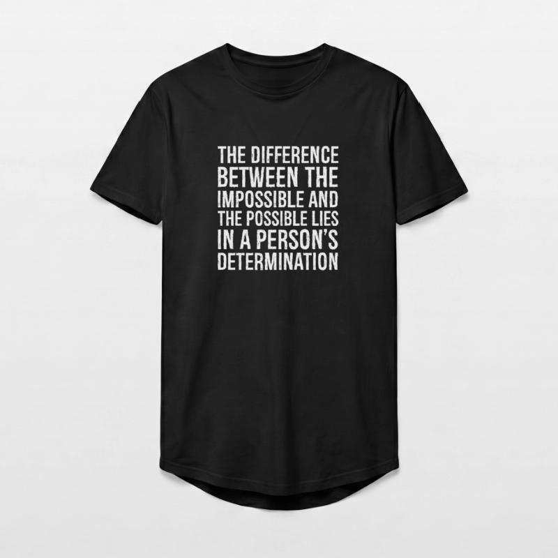 the difference between the impossible and the Long Fit Men's T-Shirt