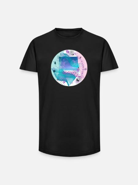 Fantasy World Sphere - Long Fit Männer T-Shirt - Schwarz