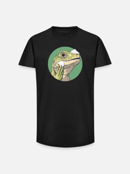 Lizard shaving – smoother than ever! - Long Fit Men's T-Shirt - black