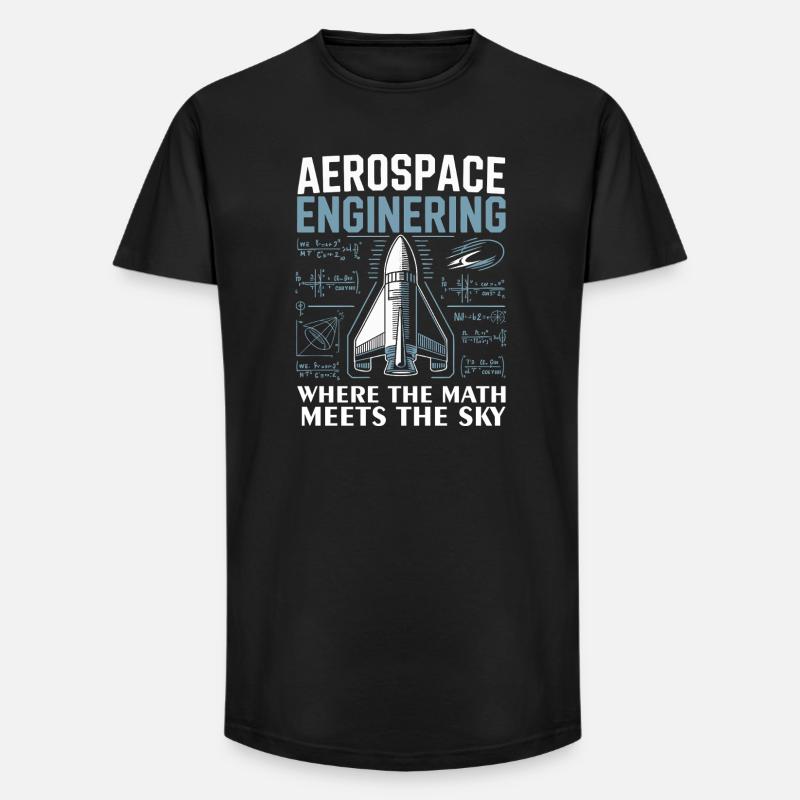 Aerospace Engineering Math Humor Design - Long Fit Männer T-Shirt - Schwarz