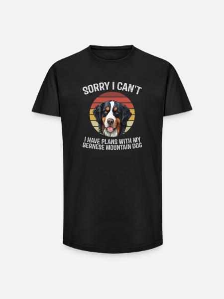 Bernese Mountain Dog Humour Tee - Long Fit Men's T-Shirt - black