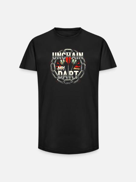 Darts Shirt unchain my dart - Long Fit Men's T-Shirt - black