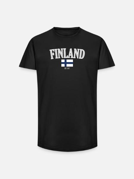 Finland since 1917 - Long Fit Men's T-Shirt - black