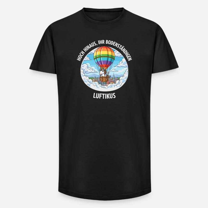 Luftikus-Einhorn - Long Fit Männer T-Shirt - Schwarz