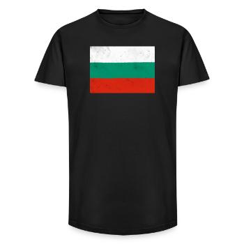 Flag of Bulgaria - Long Fit Men's T-Shirt - black - Front - AI Model Male 185 light (185cm)