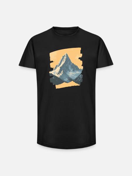 Berge Klettern Kletterer Wandern - Long Fit Männer T-Shirt - Schwarz