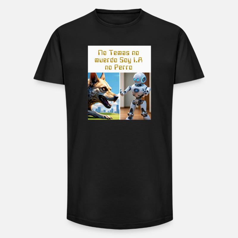 Ami I.A - Long Fit Männer T-Shirt - Schwarz