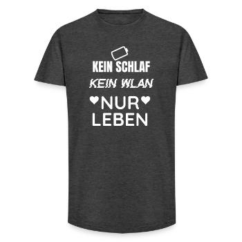No Sleep No Wi-Fi Only Life Festival Edition - Long Fit Men's T-Shirt - charcoal grey - Front - AI Model Male 185 light (185cm)