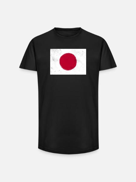 Flag of Japan - Long Fit Men's T-Shirt - black