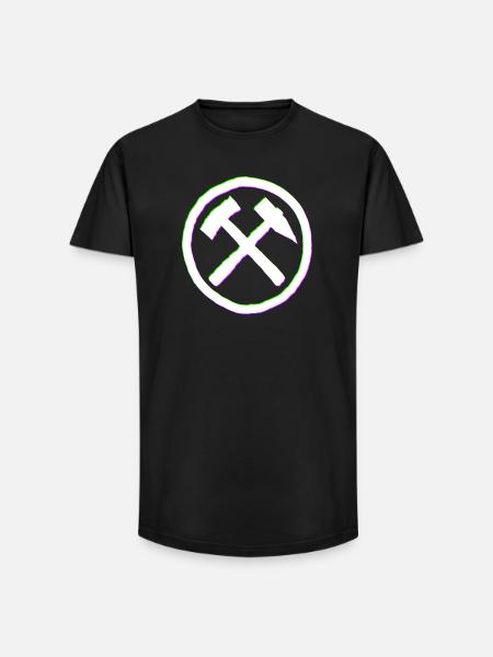 Ruhrpott Hammer Schlegel Glitch - Long Fit Men's T-Shirt - black